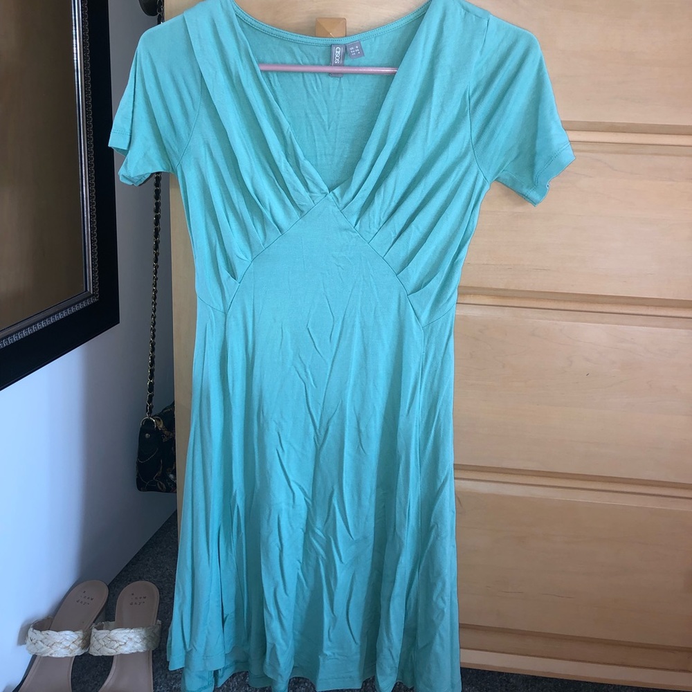 Seafoam blue short sleeve tea dress 👗 Never worn!